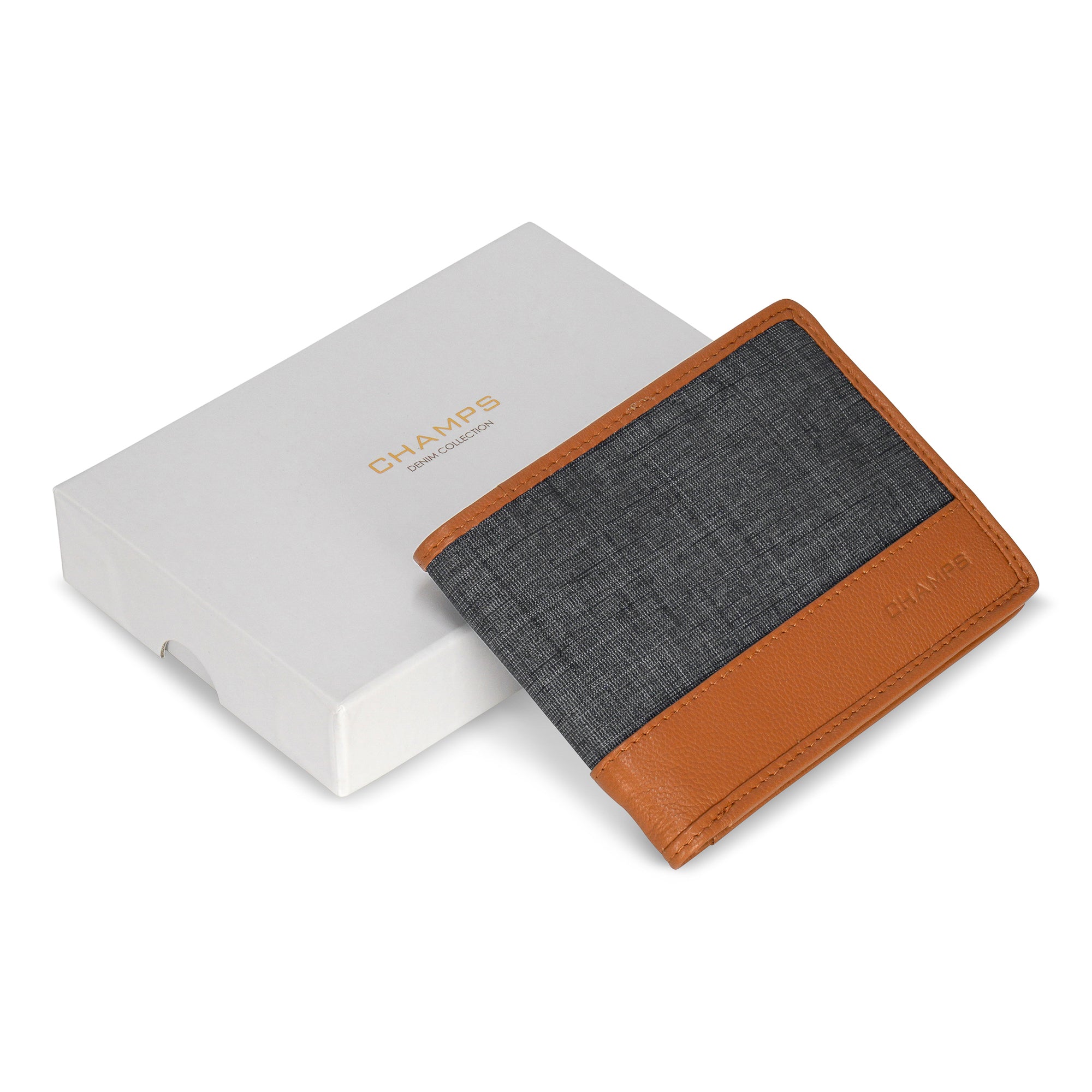 Denim / Leather Bi-Fold Wallet 4
