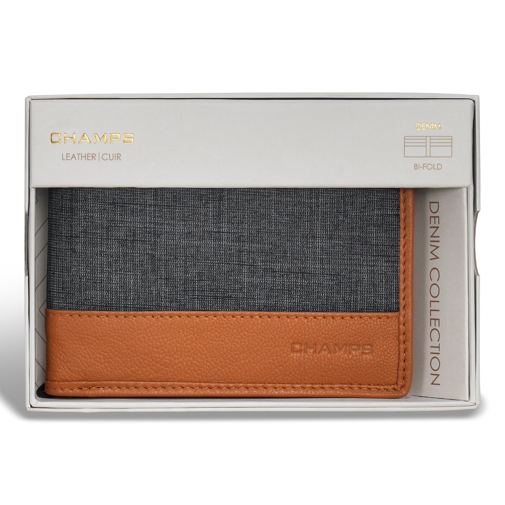 Denim / Leather Bi-Fold Wallet 5