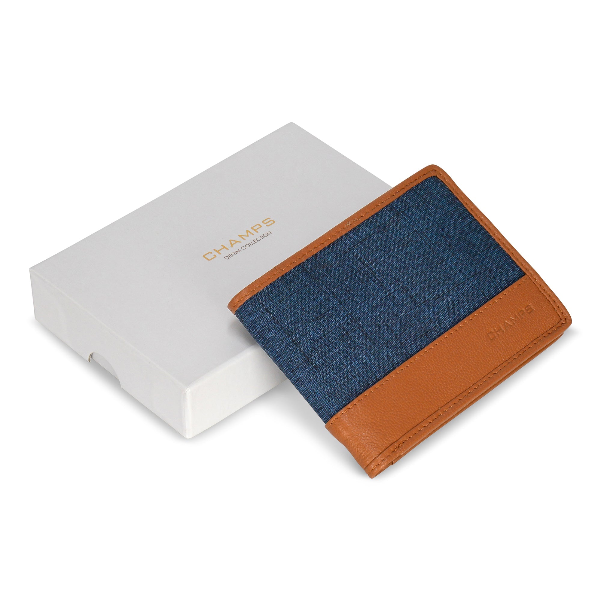 Denim / Leather Bi-Fold Wallet 9