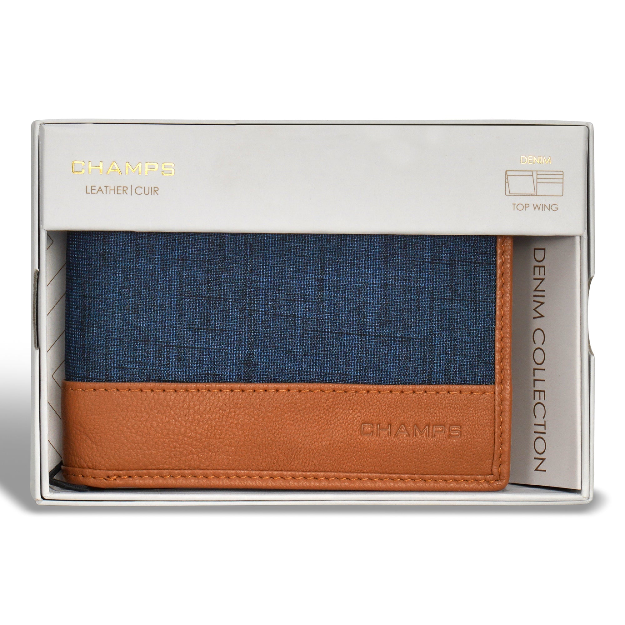 Denim / Leather Top Wing Wallet 12