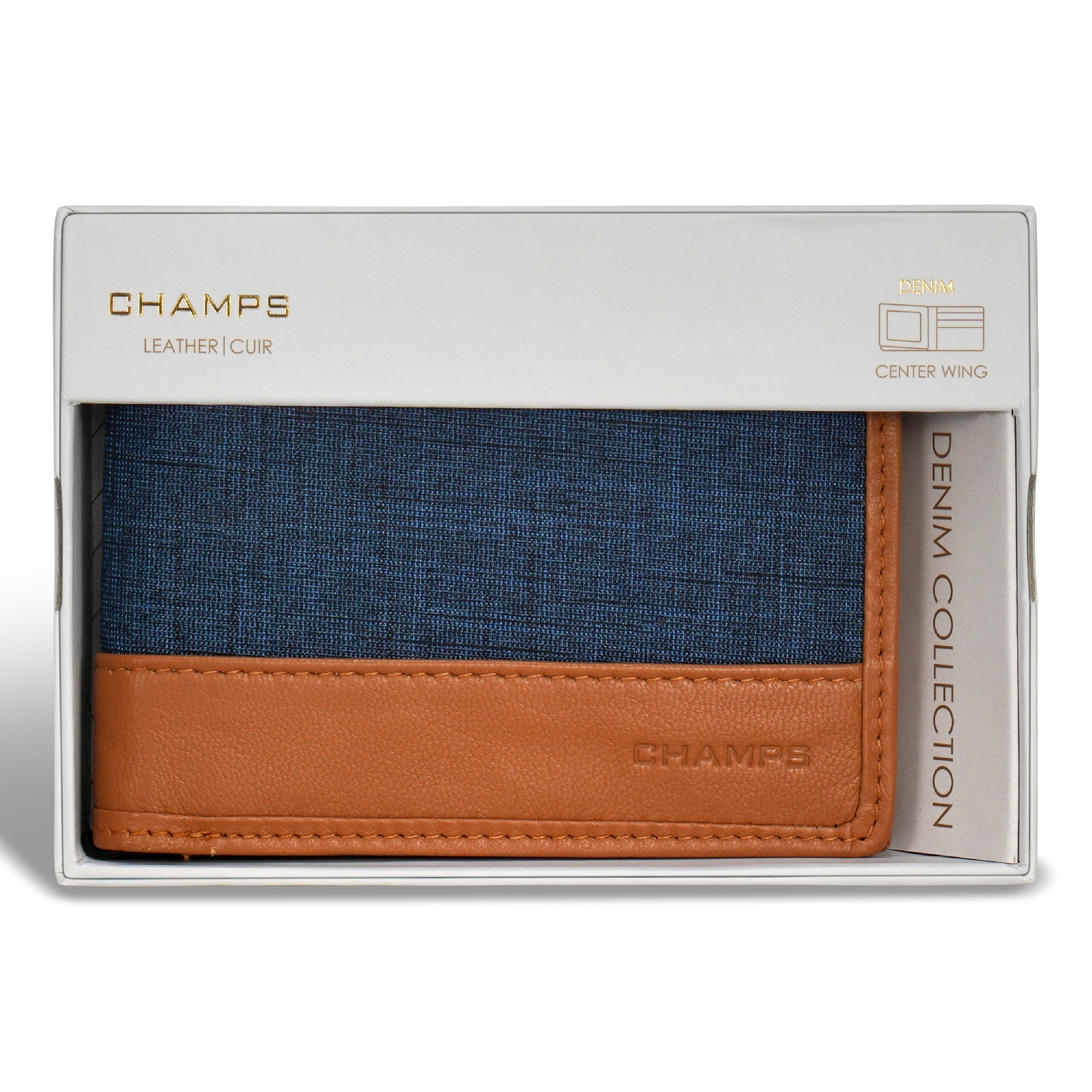 Denim / Leather Zip Around Wallet 12