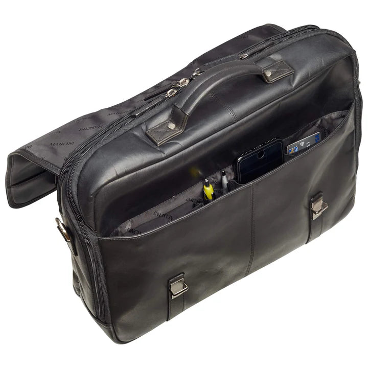 Mancini Buffalo Double Compartment Briefcase (2010's Edition) 5