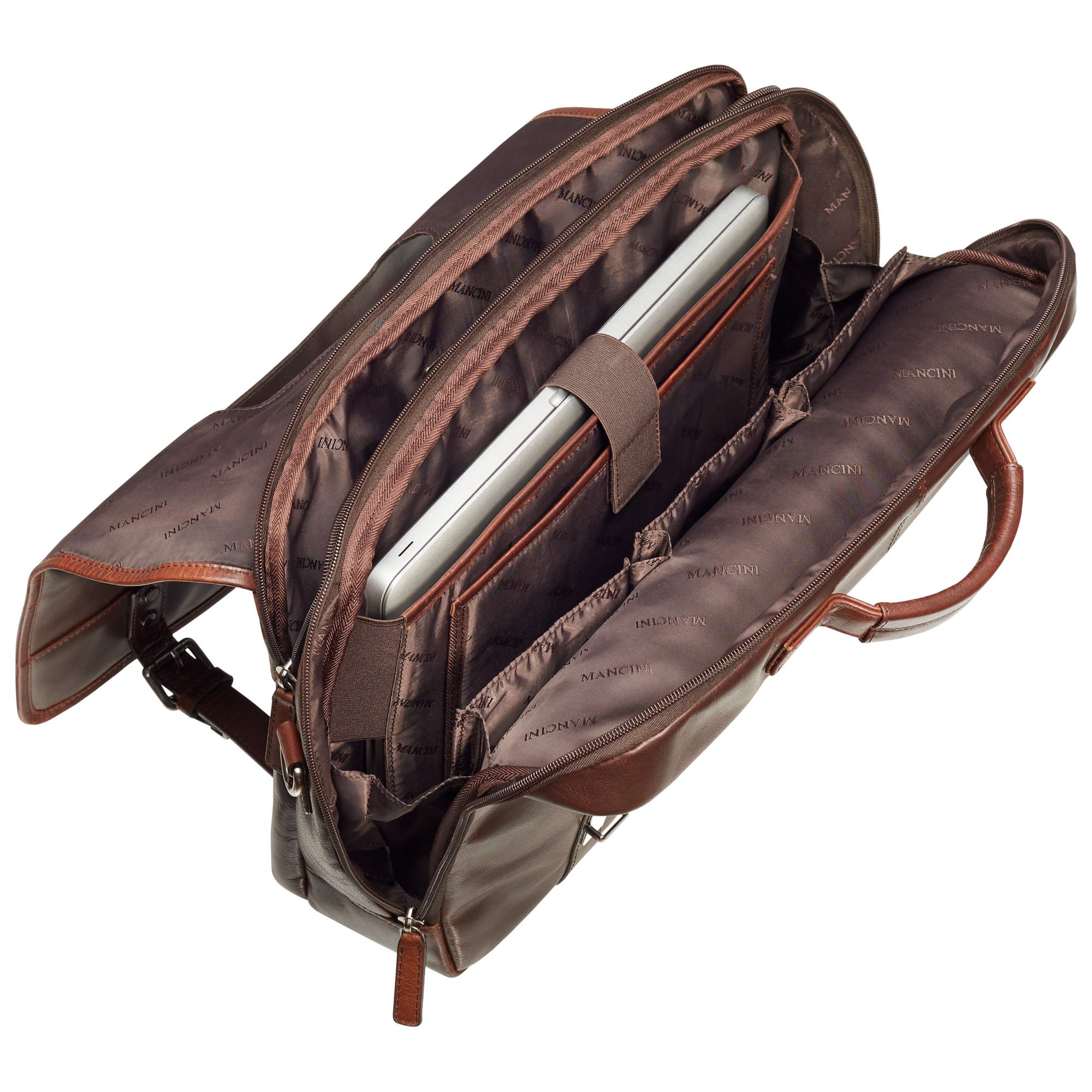 Mancini Buffalo Double Compartment Briefcase (2010's Edition) 9