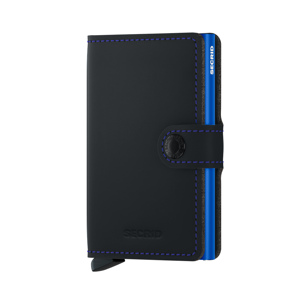 Secrid Miniwallet Matte - Black & Blue