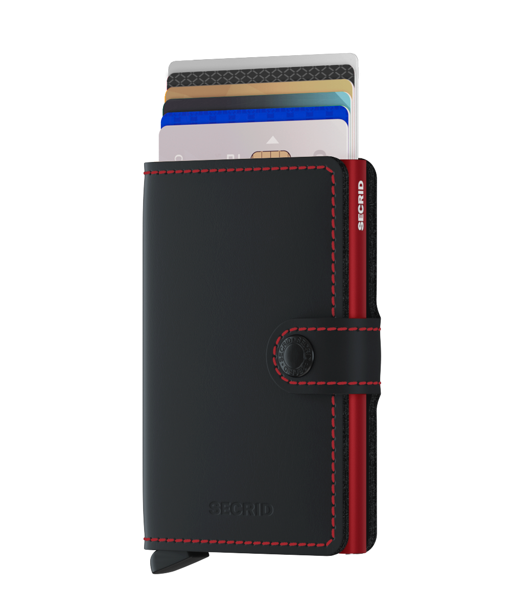 Secrid Miniwallet Matte - Black & Red