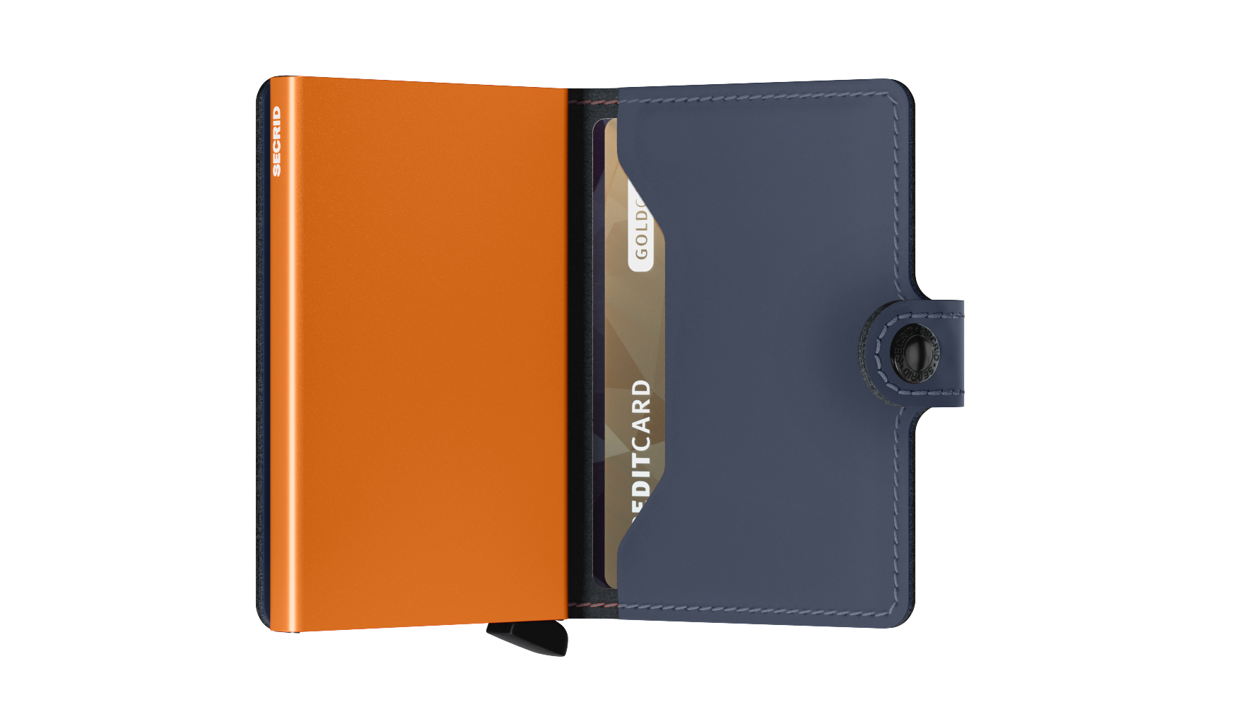 Secrid Miniwallet Matte - Night Blue & Orange