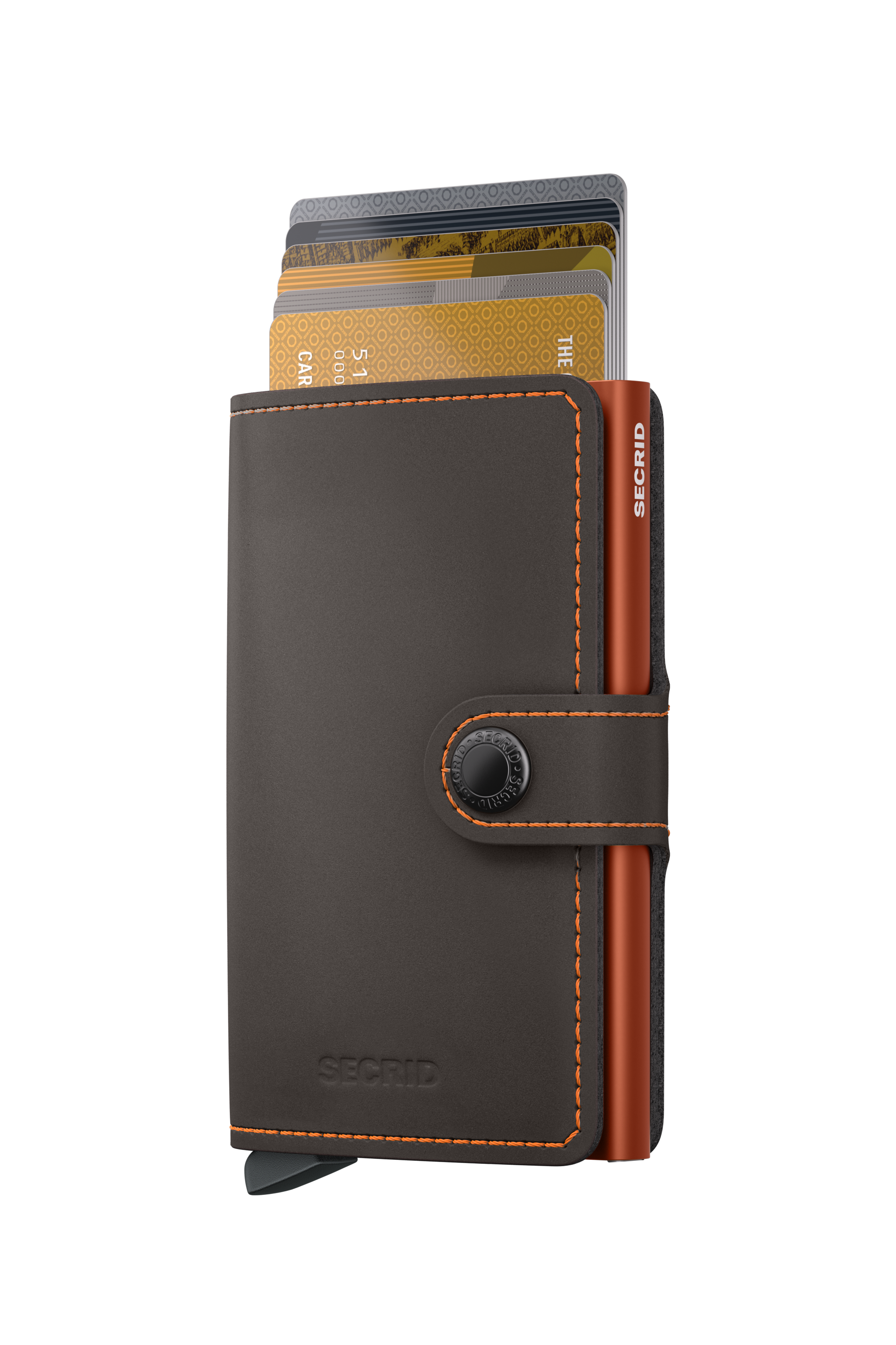 Secrid Miniwallet Matte - Truffle & Orange