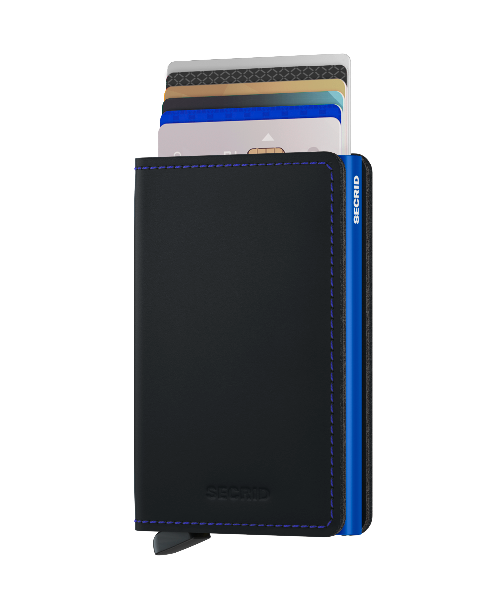 Secrid Slimwallet Matte - Black & Blue