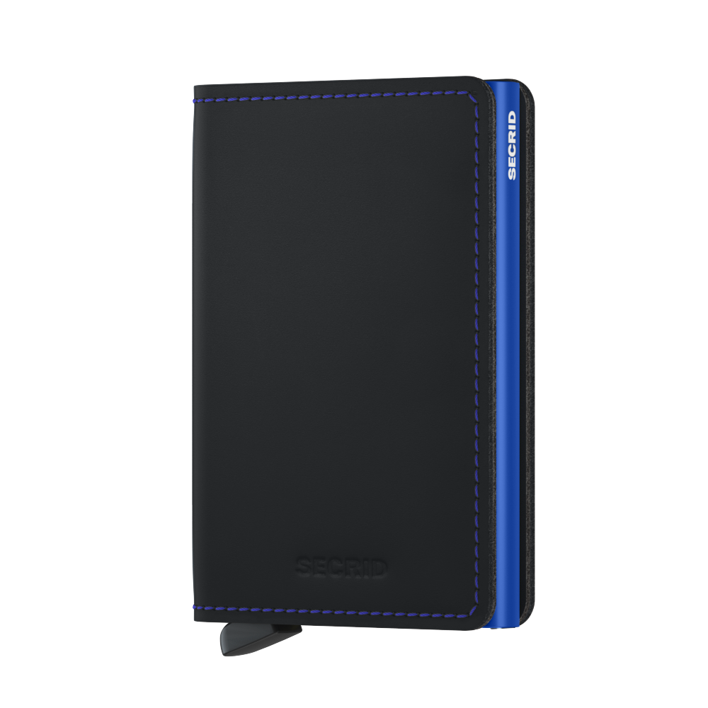 Secrid Slimwallet Matte - Black & Blue