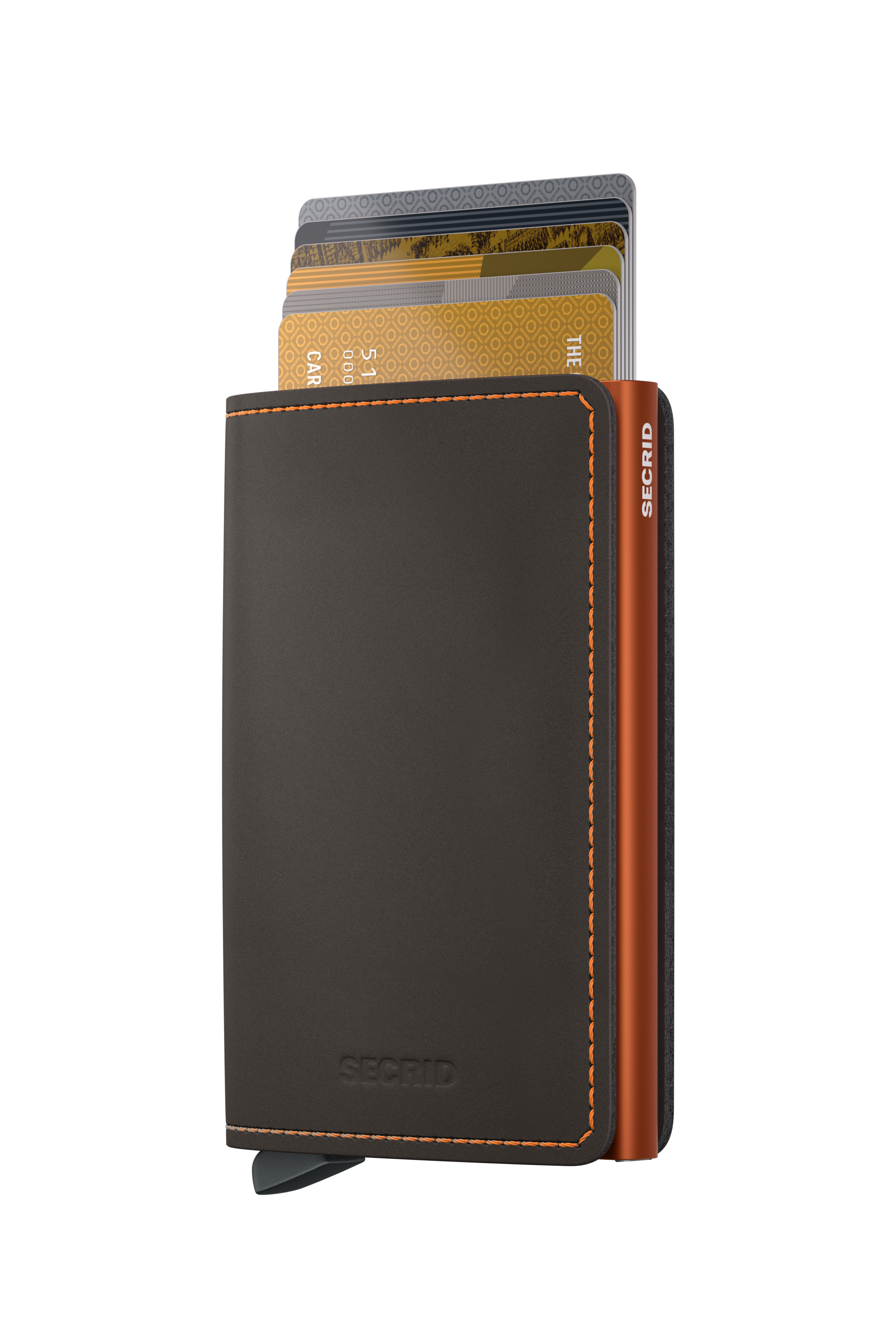 Secrid Slimwallet Matte - Truffle & Orange