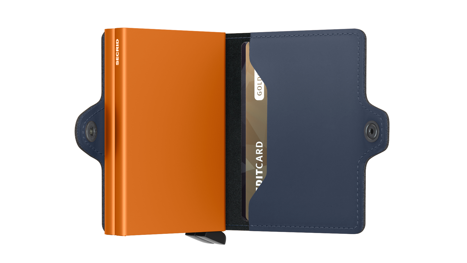 Secrid Twinwallet Matte - Night Blue & Orange