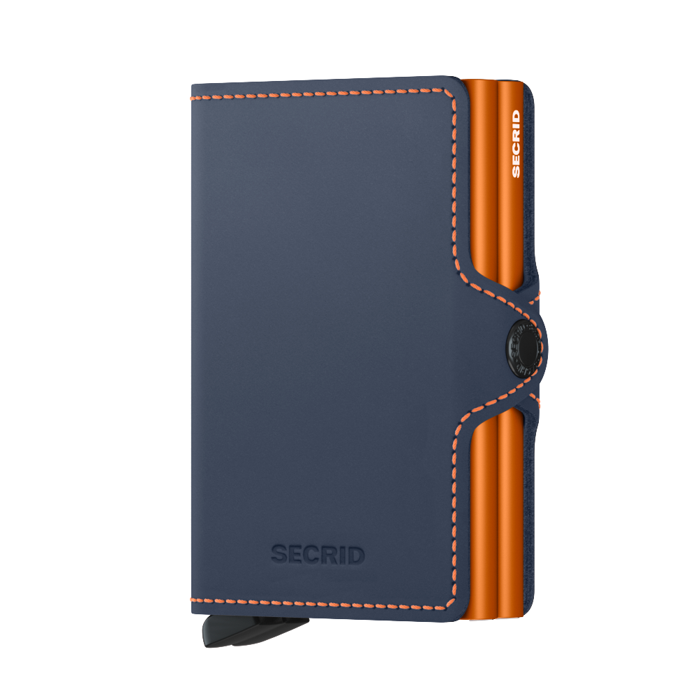 Secrid Twinwallet Matte - Night Blue & Orange