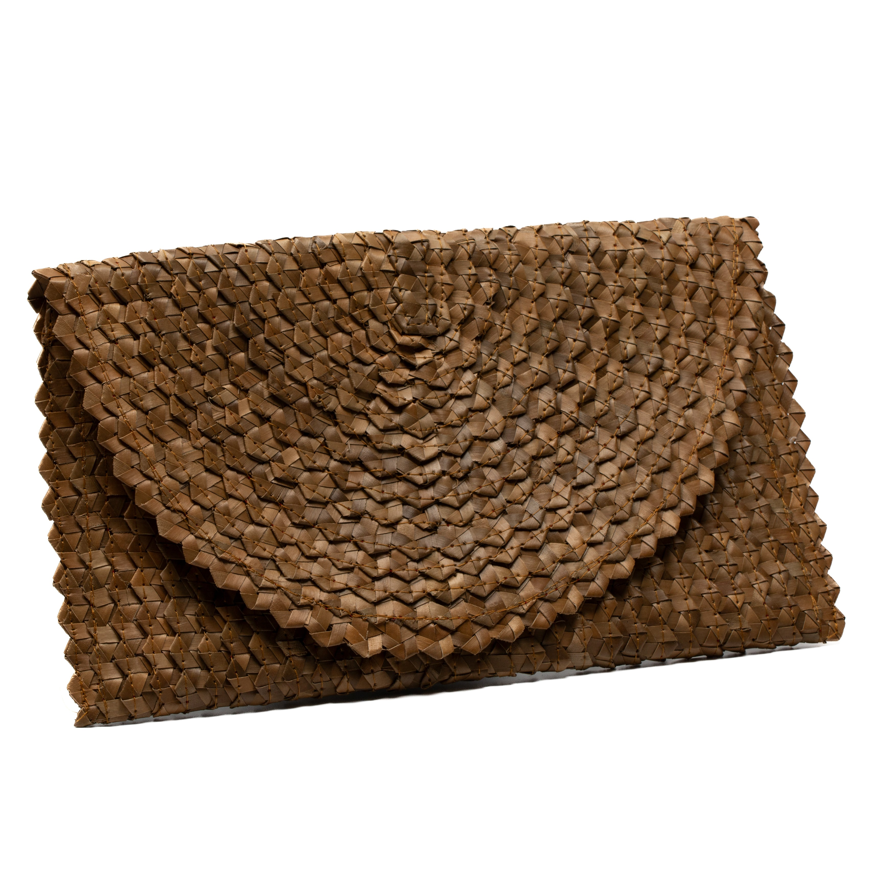 Pandan Leaf Clutch Purse - Brown 3