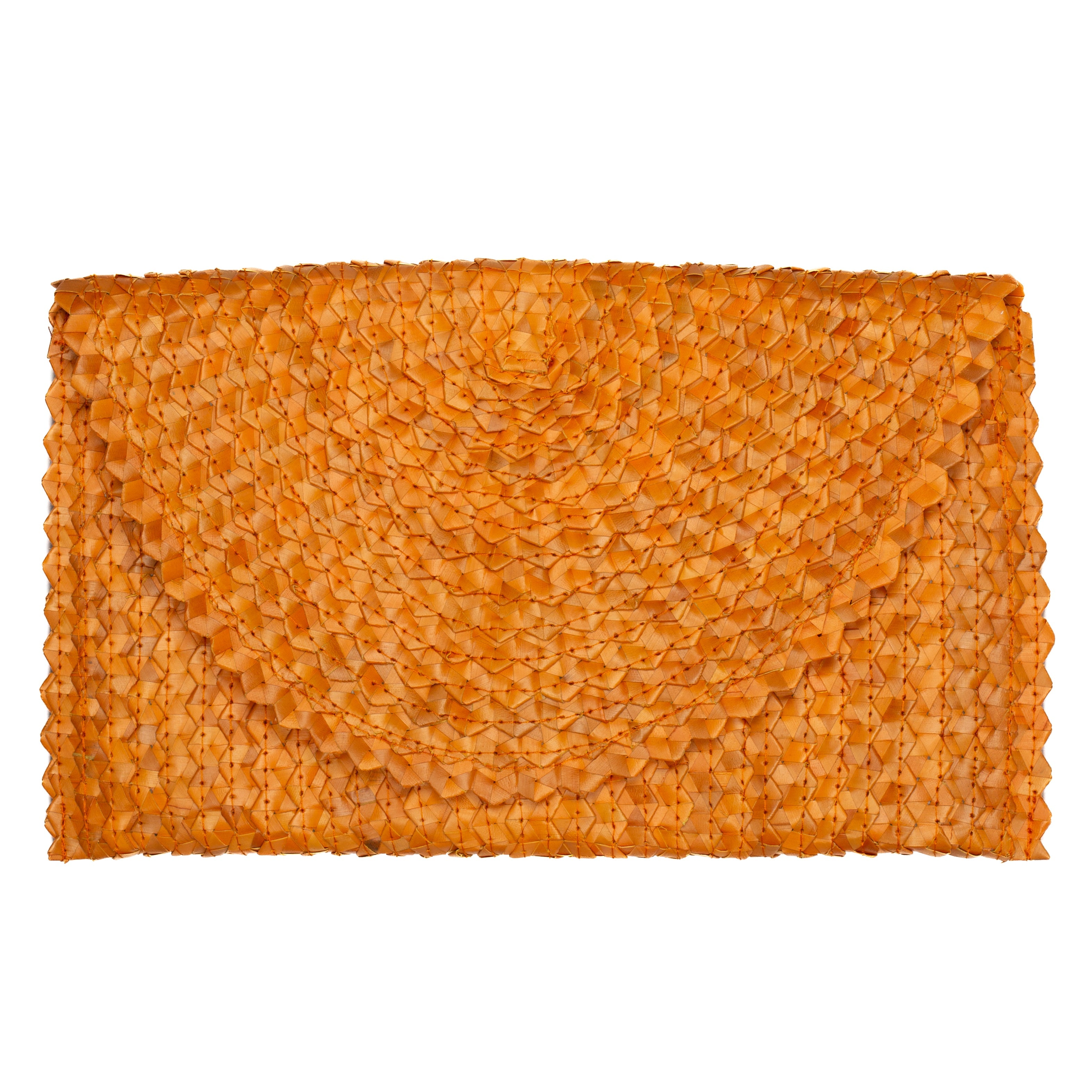 Pandan Leaf Clutch Purse - Orange
