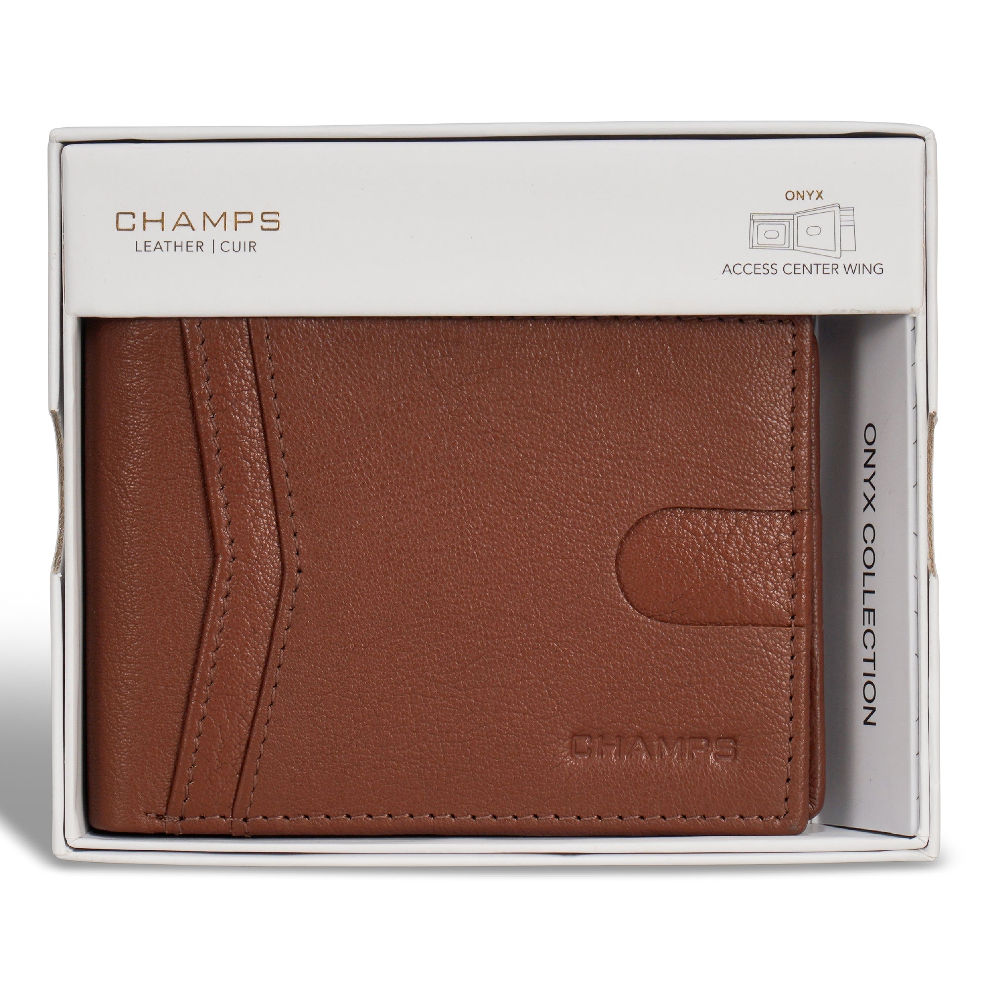Onyx / Leather Access Center Wing Wallet 12