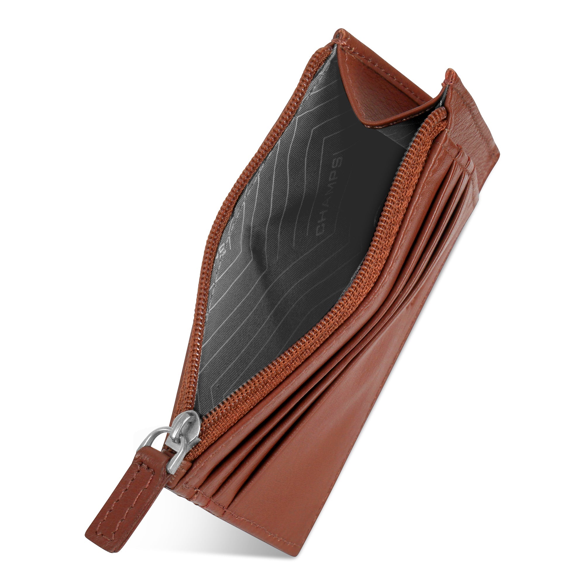 Onyx / Leather Zip Card Case 8