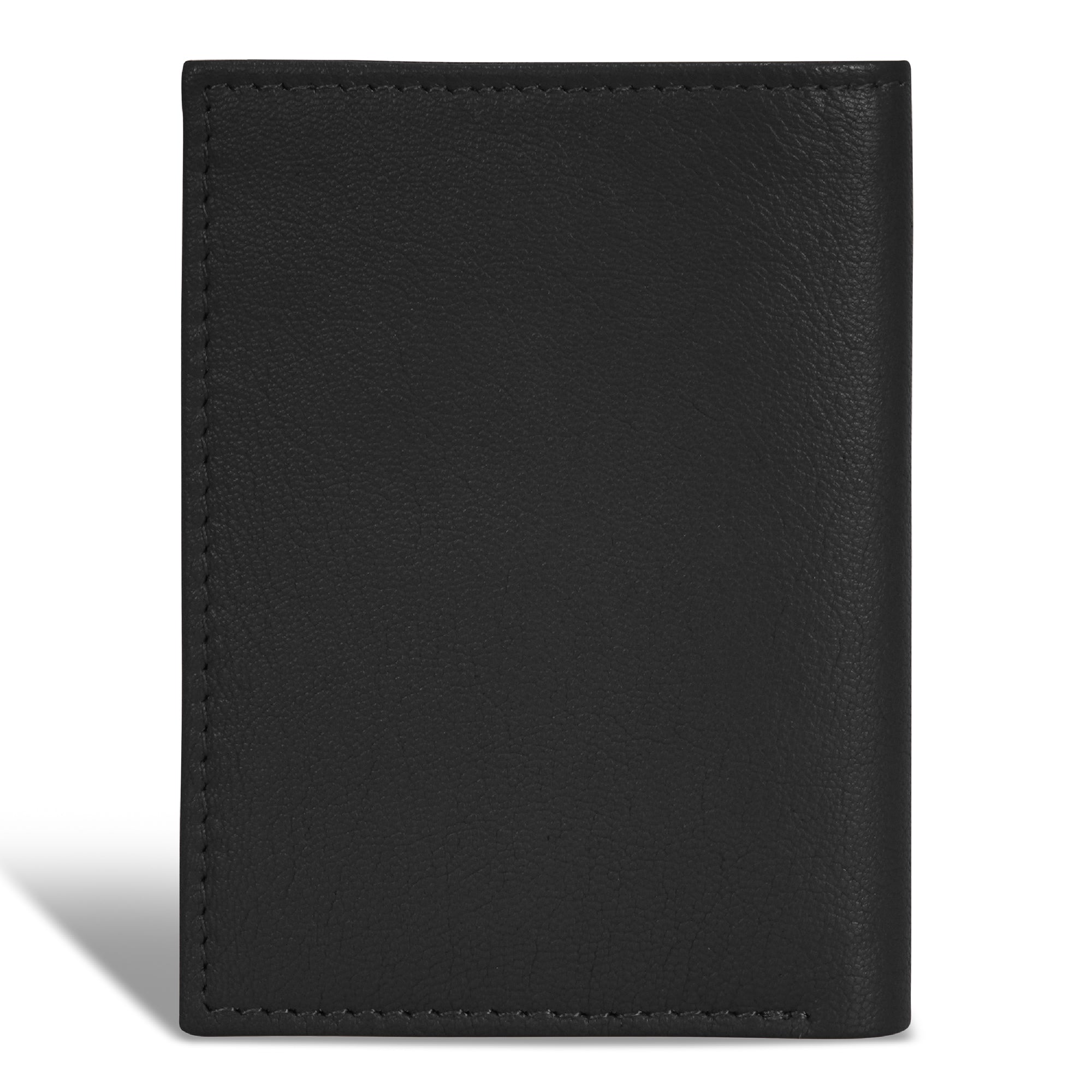 Onyx / Leather Vertical Slim Wallet