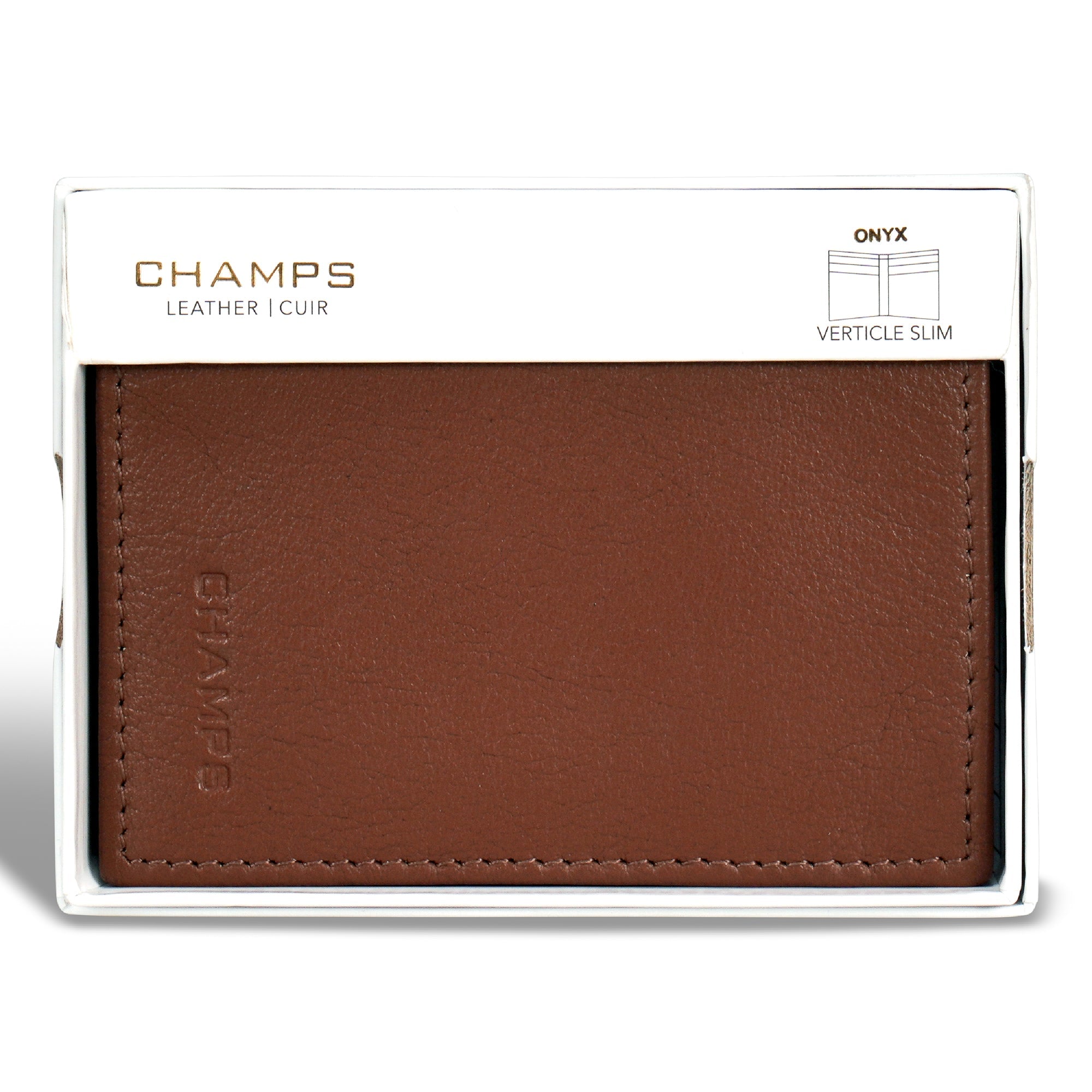 Onyx / Leather Vertical Slim Wallet 10