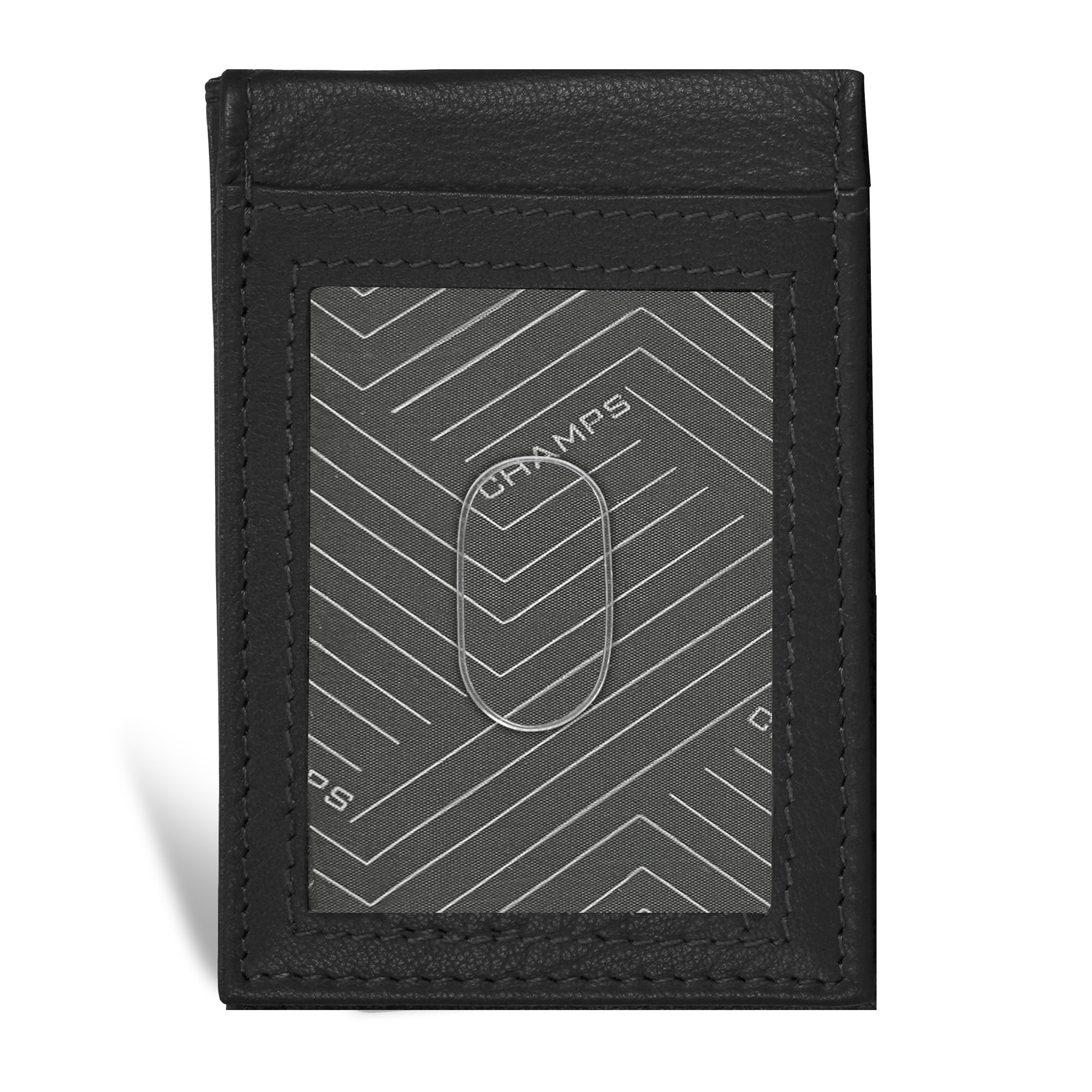 Onyx / Leather Mag Hybrid Card Holder