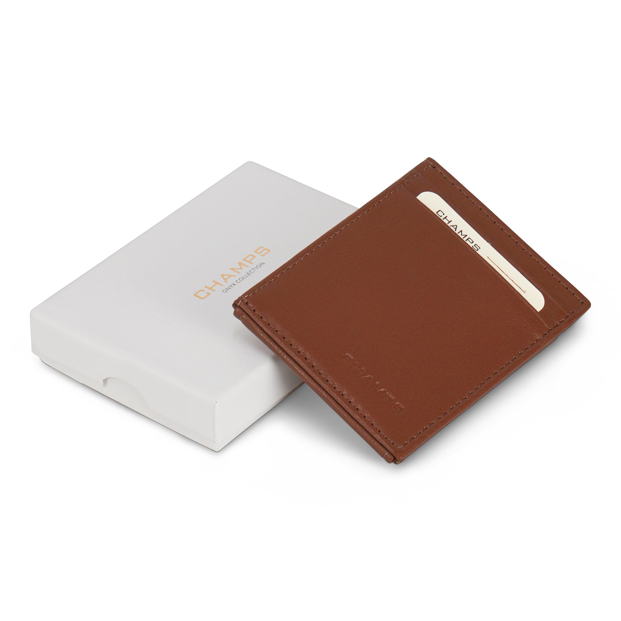 Onyx / Leather Mag Hybrid Card Holder 11