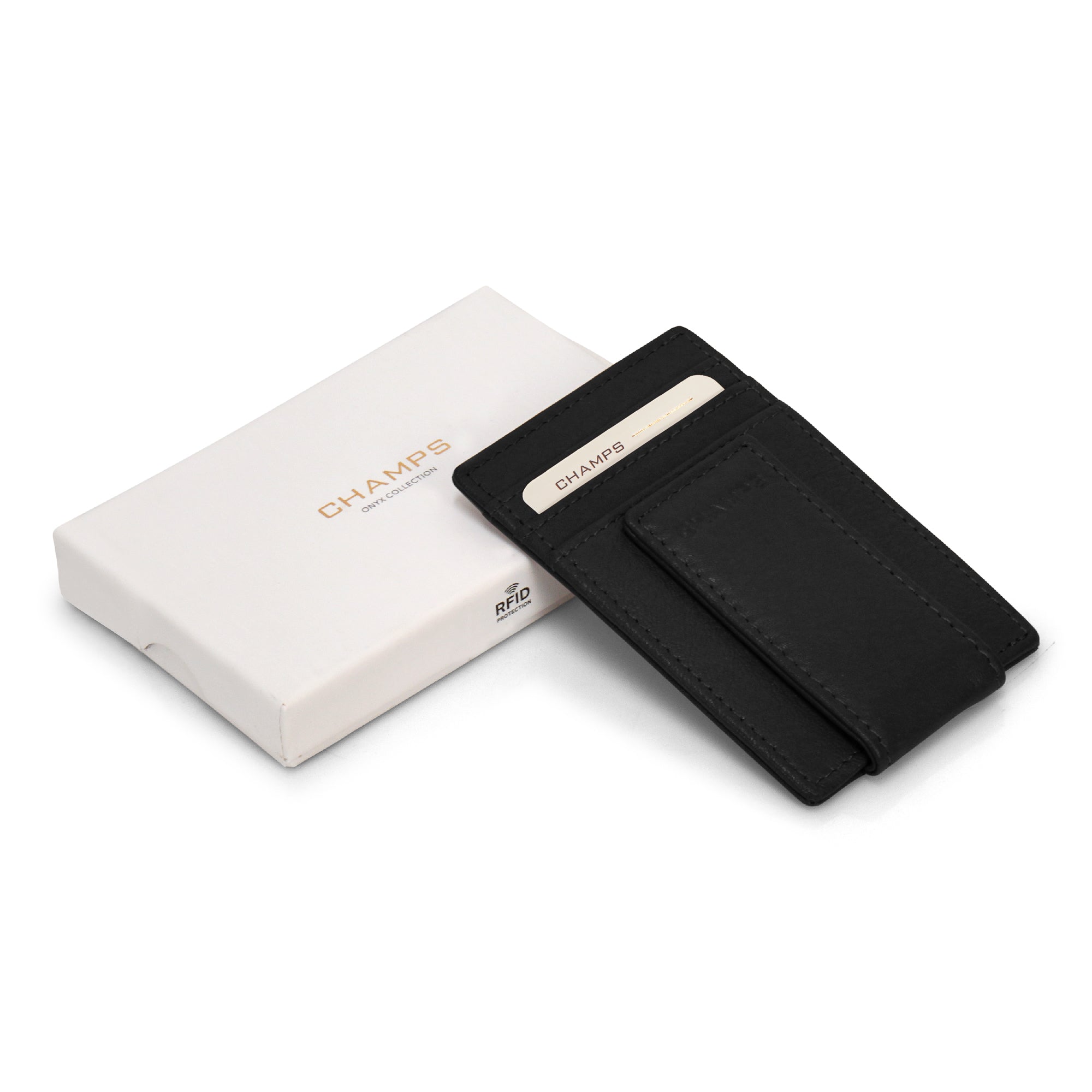 Onyx / Leather Mag Card Case 5