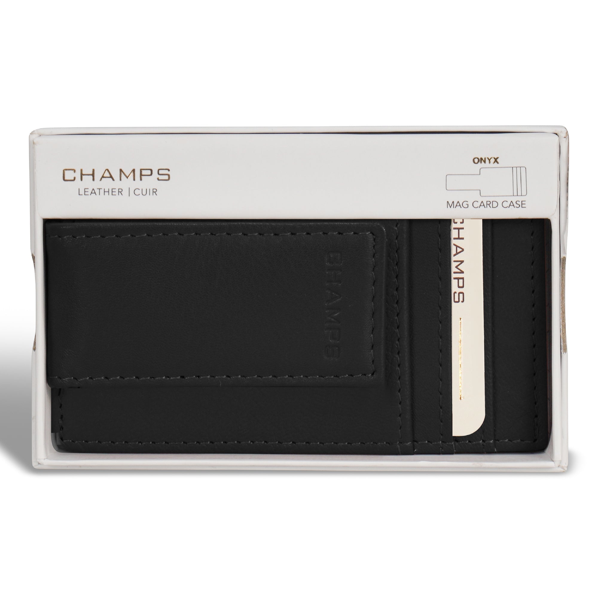 Onyx / Leather Mag Card Case 6