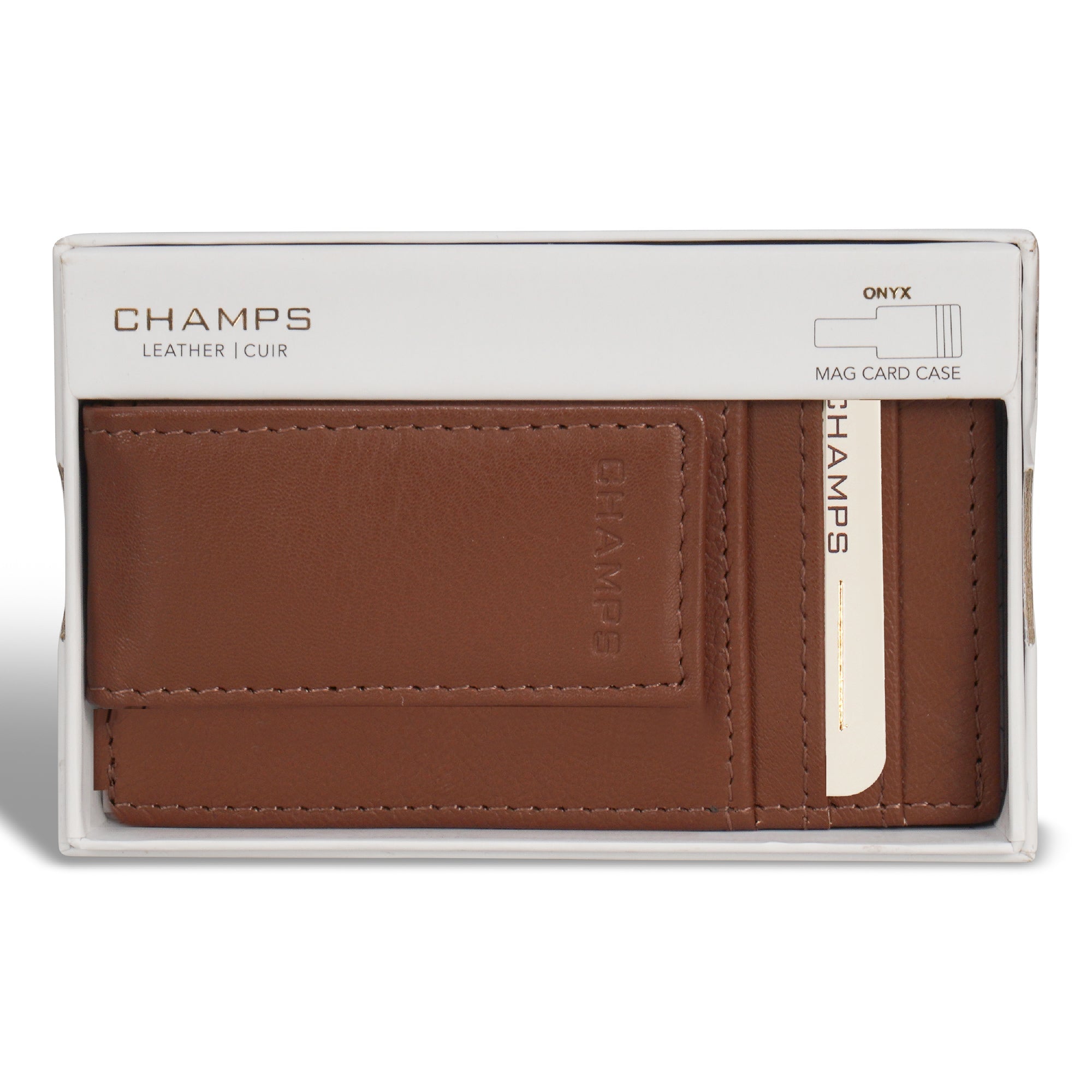 Onyx / Leather Mag Card Case 12