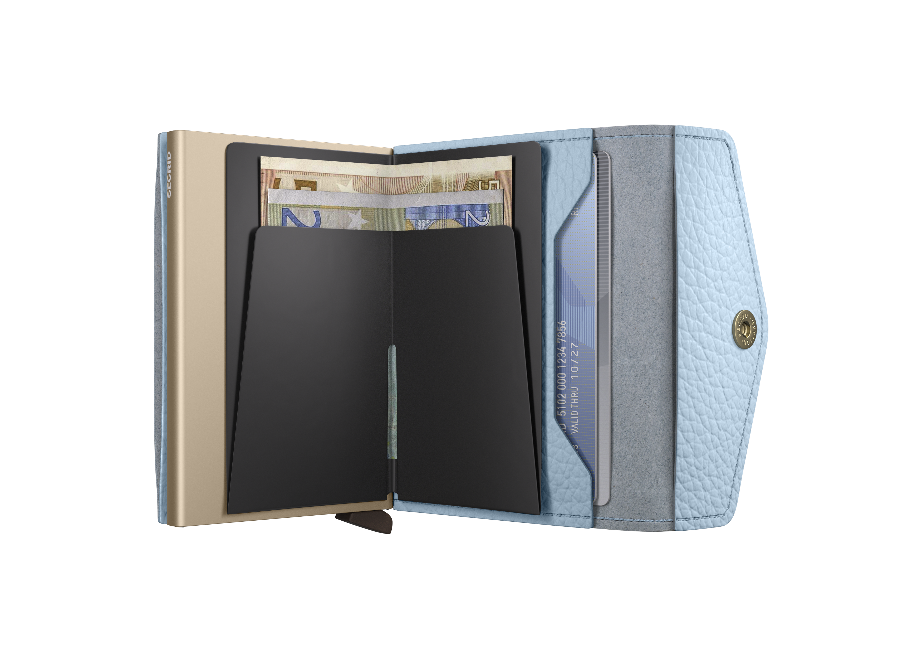 Secrid Envelope Wallet Pebble - Blue 3