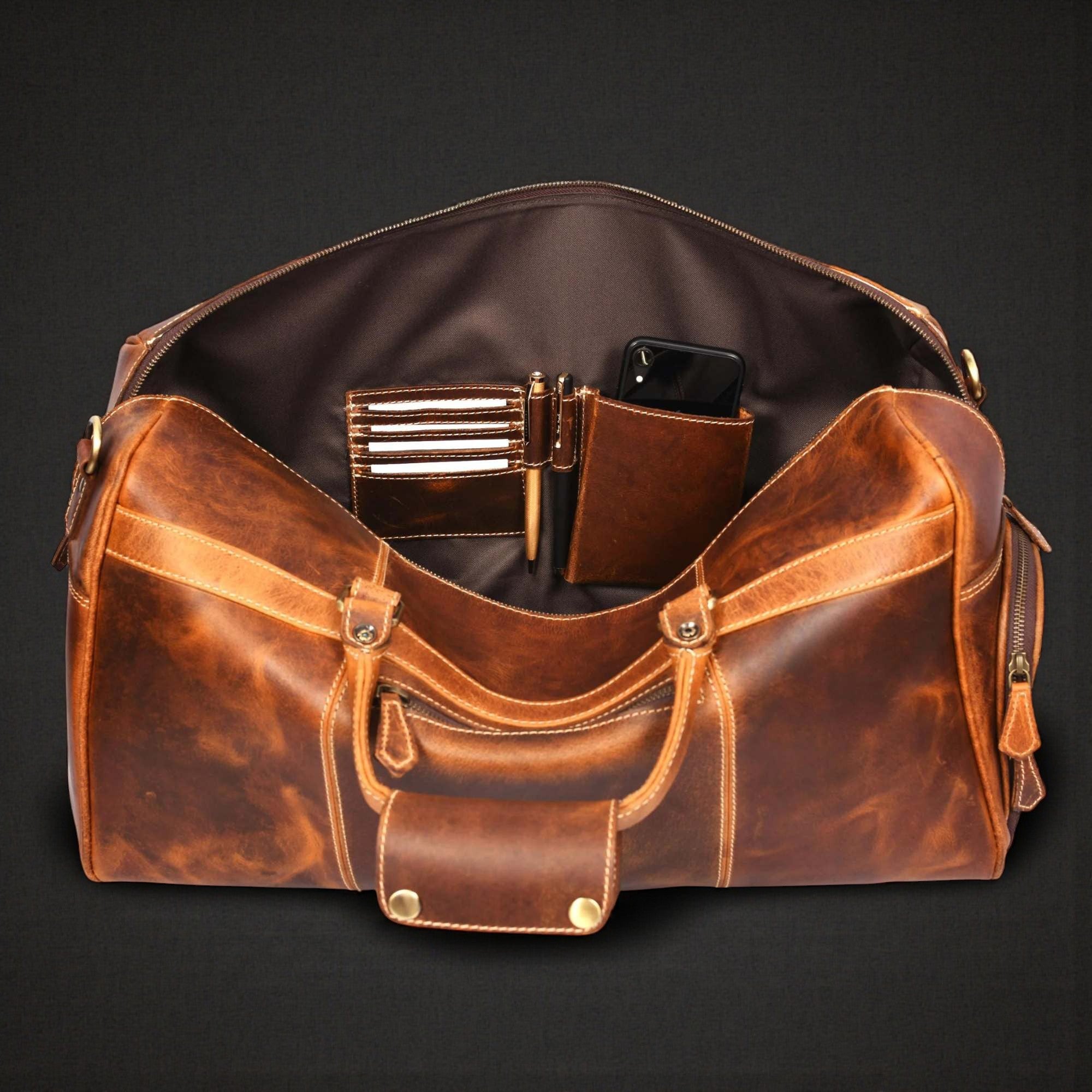 NAB Leather - The Voyager Duffle - Cognac 5