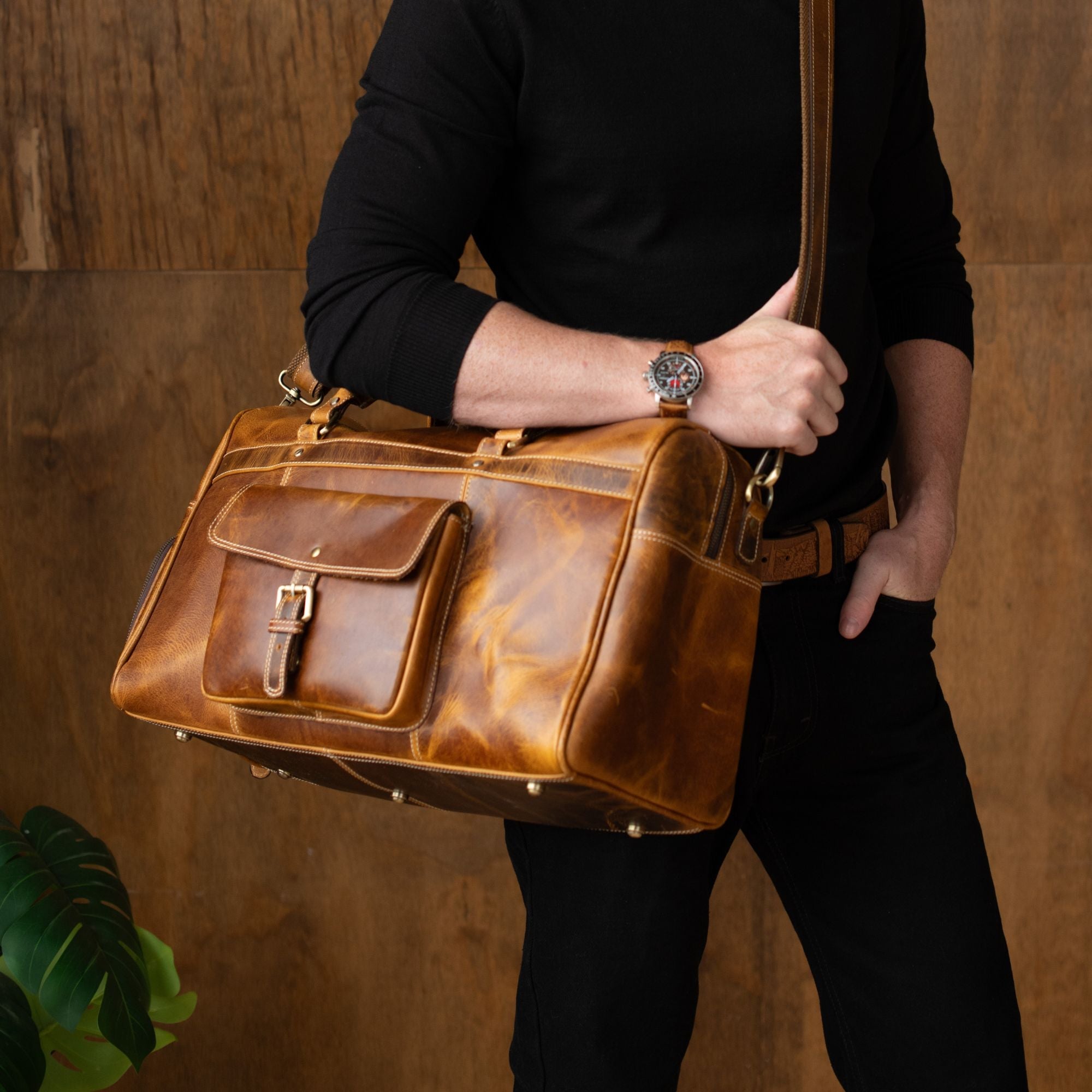 NAB Leather - The Voyager Duffle - Cognac 11
