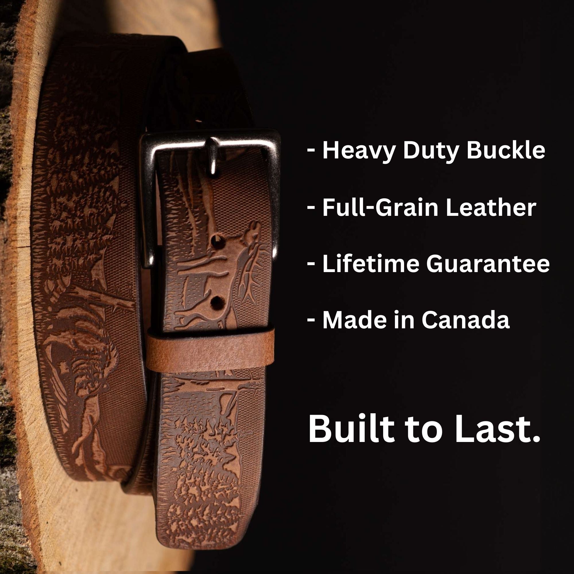 The Wildlife Belt - Natural Tan Embossed 3