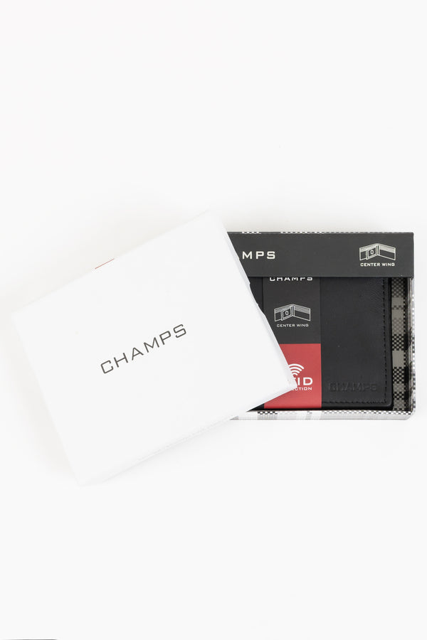 Leather RFID Wallet / Center Wing