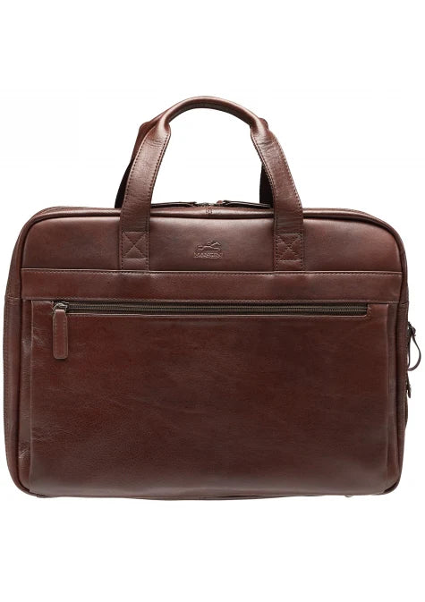 Mancini Buffalo Double Compartment Briefcase (80's Edition)